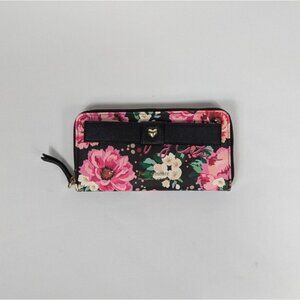 Juicy Couture Pink Flower Wallet Credit Card Slots Coin Zip "Pick Ur Petal" Y2K